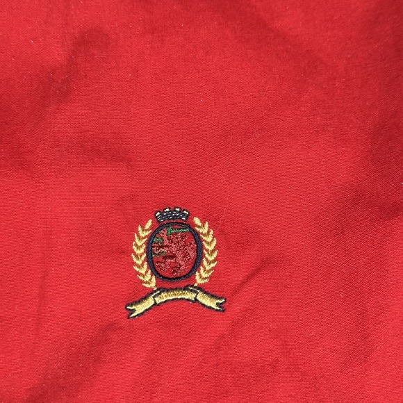 Tommy Hilfiger Harrington Jacket Mens M Red Crest Lightweight Vintage NOTE - Picture 4 of 11